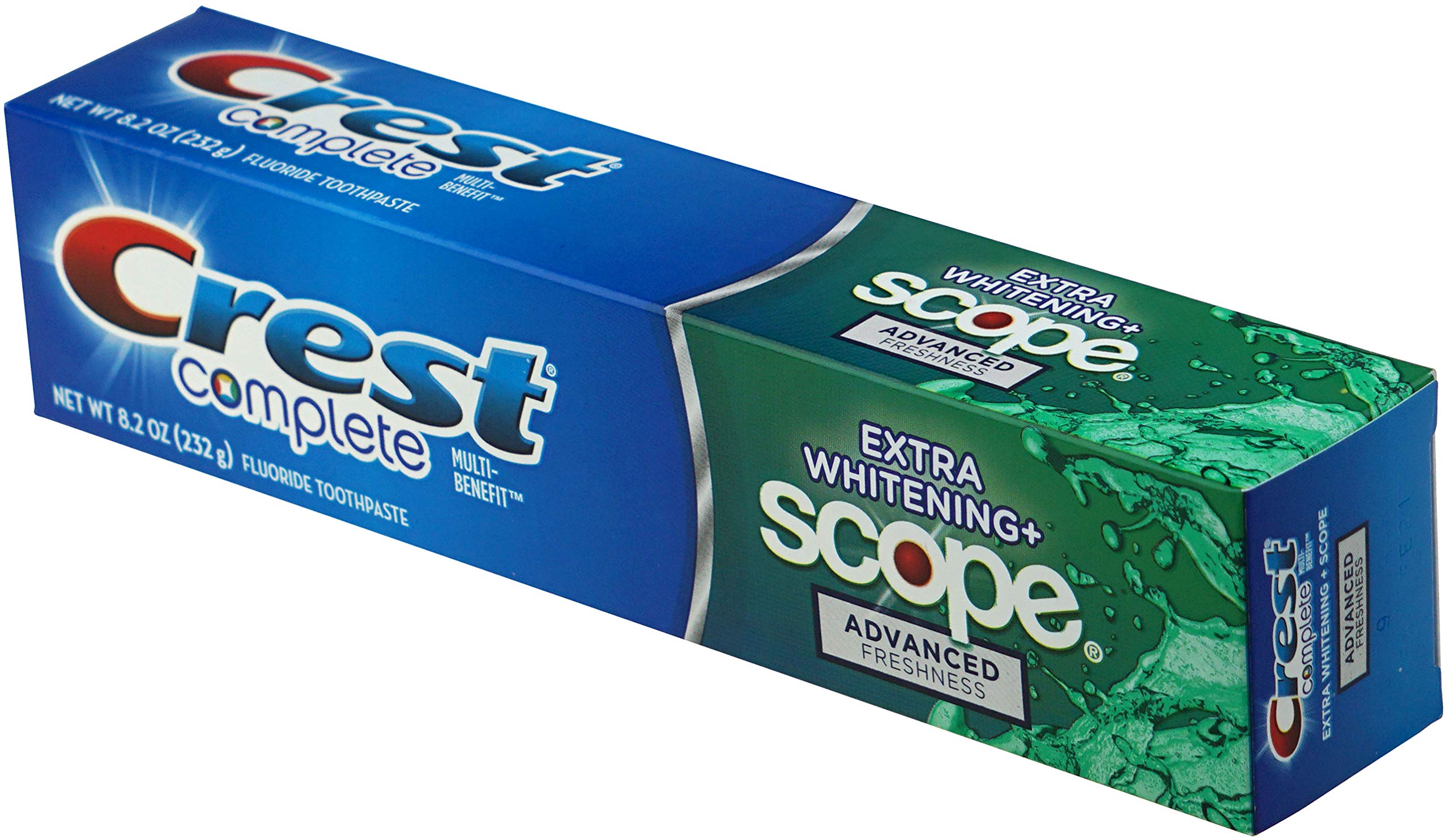 Minty Advanced Freshness imagery for Crest Complete toothpaste.