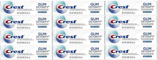 Crest Gum Detoxify Deep Clean Toothpaste, Travel Size 0.85 oz (24 g), Pack of 12