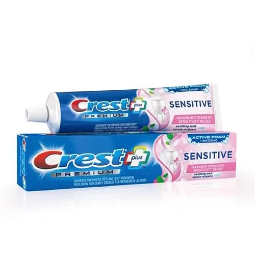 Active Foam Whitening label on Crest packaging