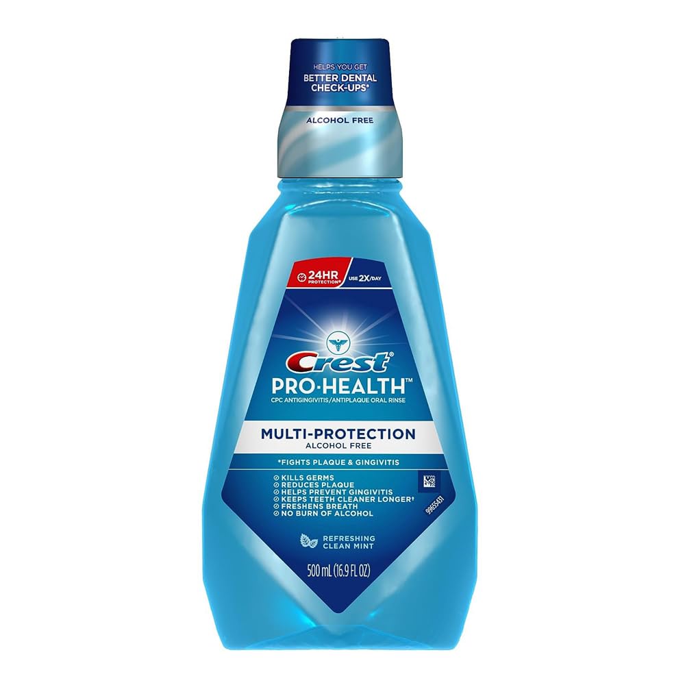 Crest Pro Health Multi Protection Clean Mint Mouthwash 16.9 oz Pack of 2