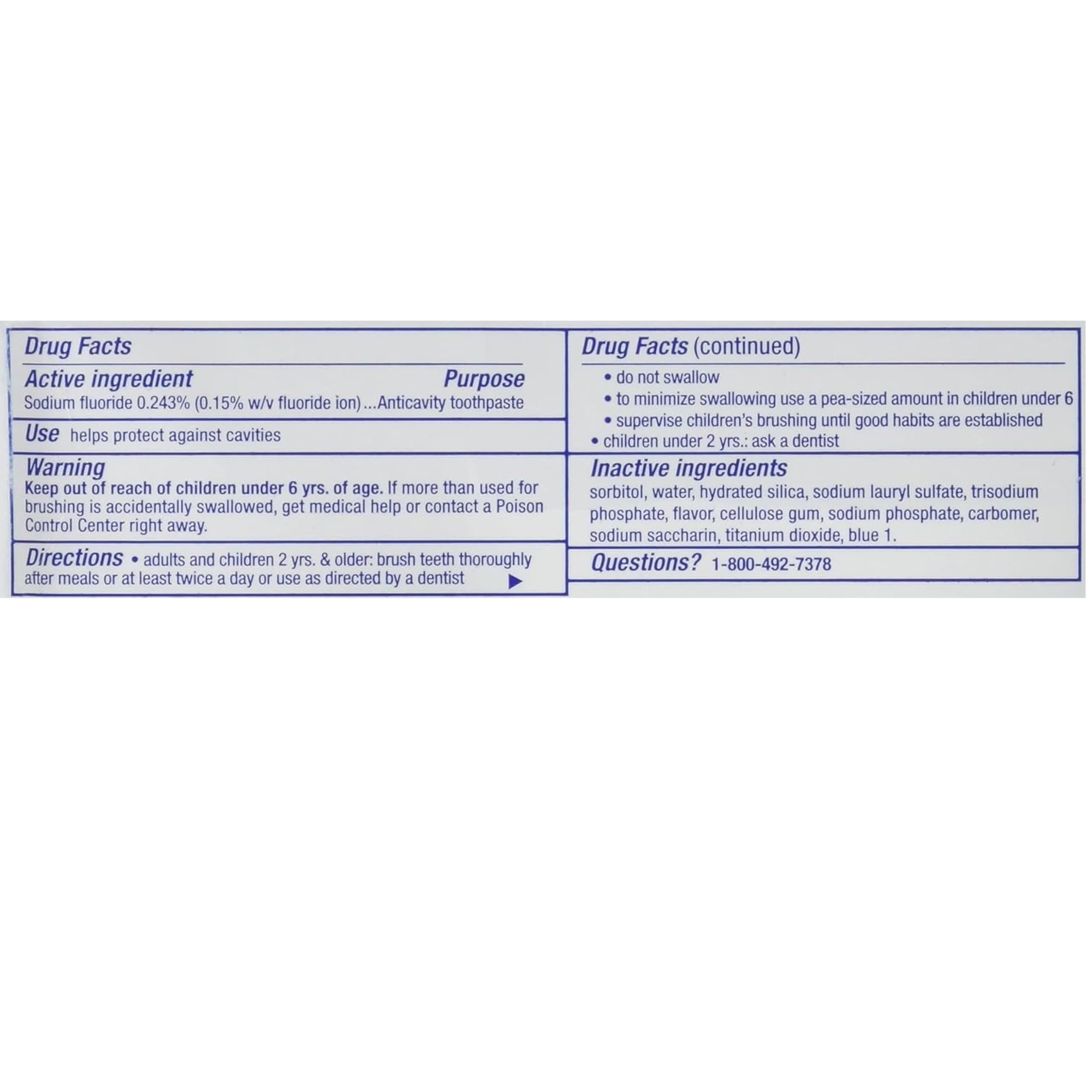 Close-up of Crest Toothpaste Cavity Protection Regular tube