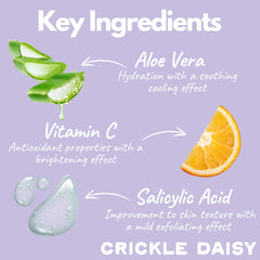 Crickle Daisy Sweet Dreams Lavender Pillow Mist on bed linens for soothing ambiance.