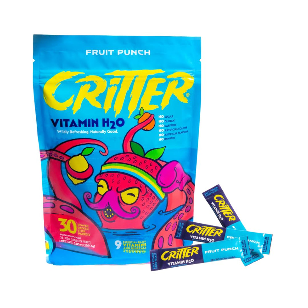 Front of Critter Vitamin H2O single-serve pack