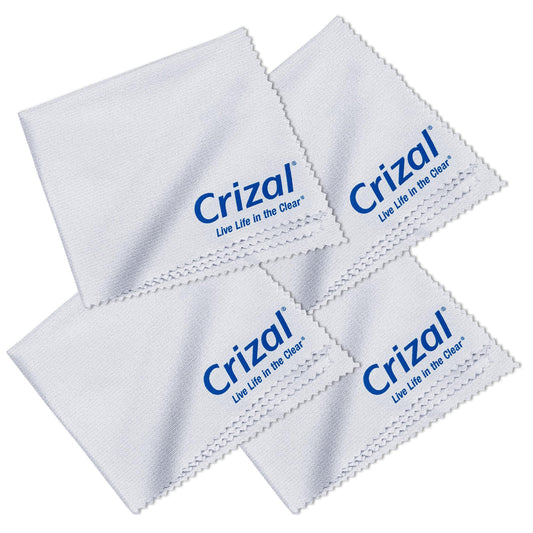 Crizal 4-pack cleaning cloths front view