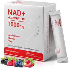 Crntmgdm NAD supplement bottle with 30 single-serving packets