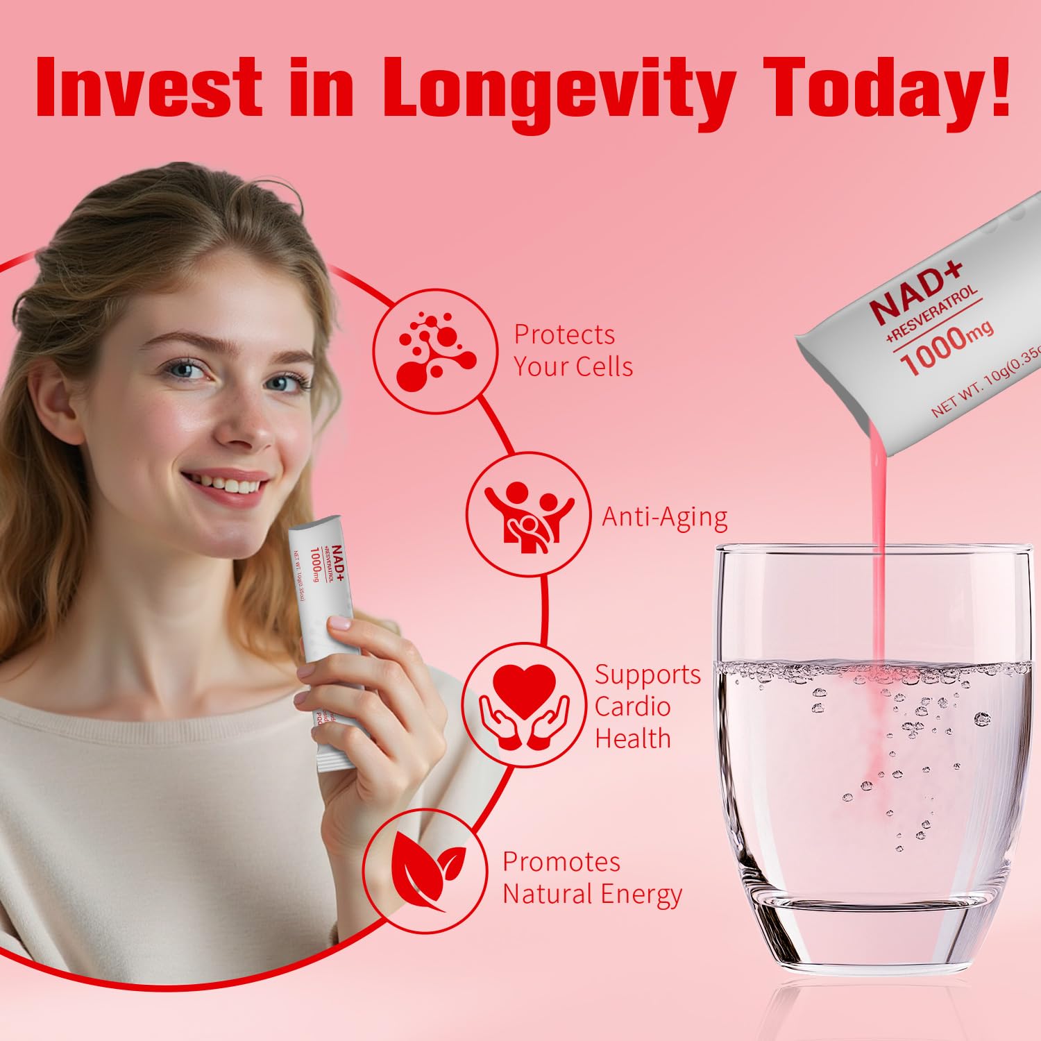 Concept image depicting cellular wellness and cognitive focus