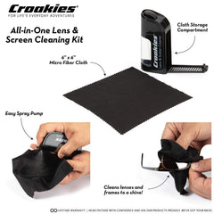 Microfiber cloth designed for cleaning lenses and screens