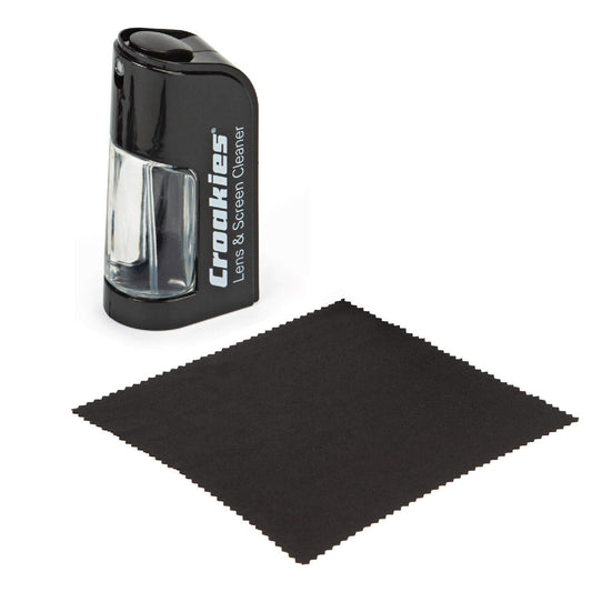 Croakies All-in-one Cleaning Kit packaging with spray pump and microfiber cloth