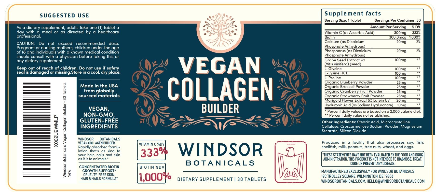 Cruelty-free collagen boost bottle with pills.