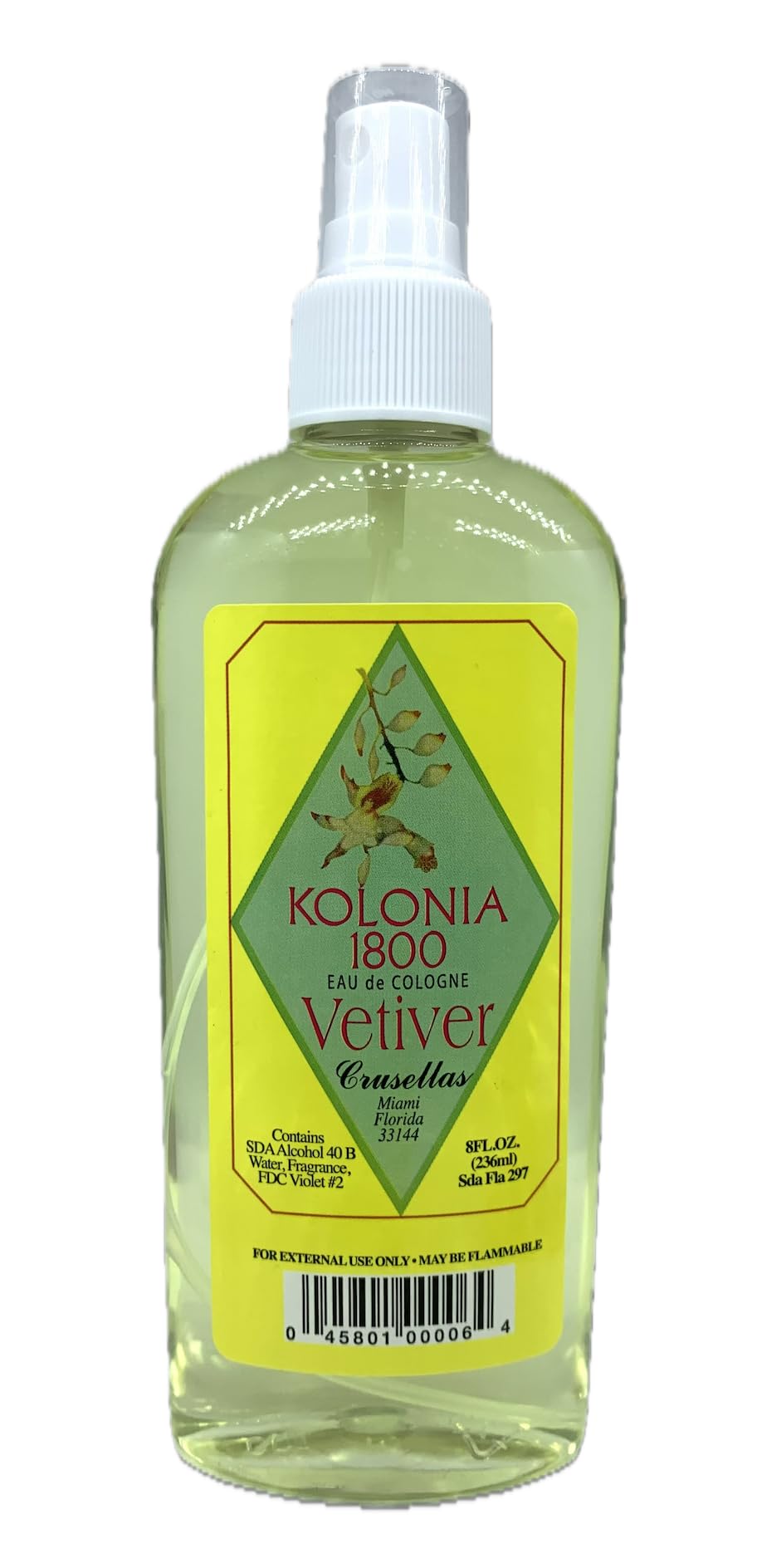 Crusellas Legitima Cologne 1800 Vetiver pump spray for daily elegance and calm confidence.