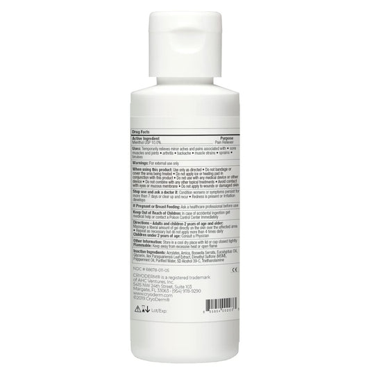 Cryoderm Cold Gel 4oz pack of 2 – side view