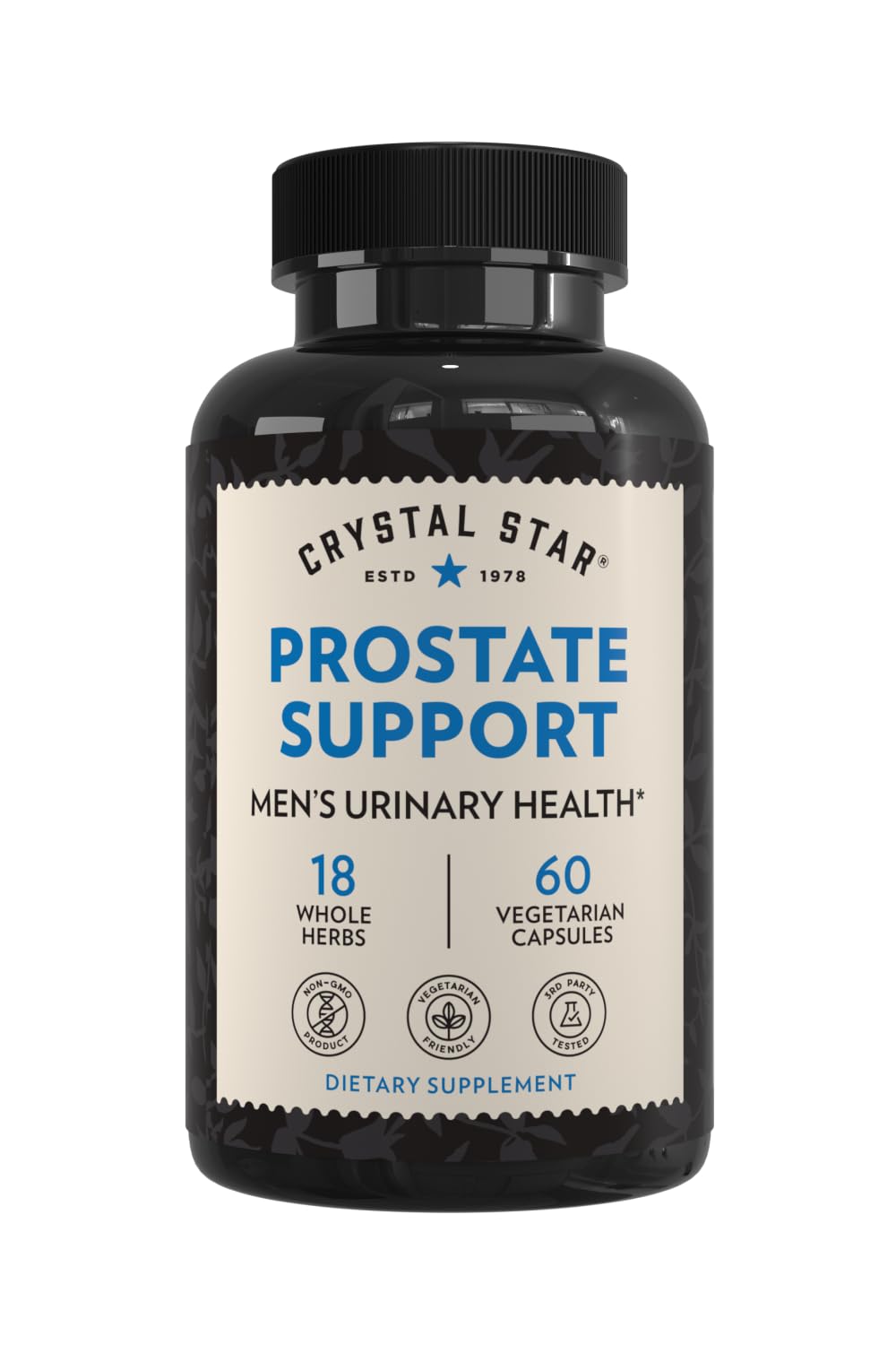 Crystal Star Prostate Support bottle with 60 capsules