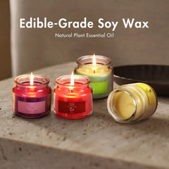 CUKIY lemon-verbena-glass-jar candle adds fresh citrus mood to any room.