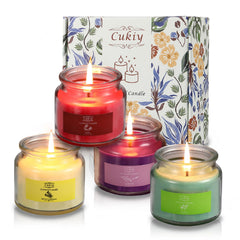 CUKIY vanilla-glass-jar candle for cozy ambiance and comforting sweetness.
