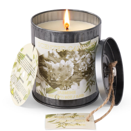 CUKIY Jasmine scented candle in 8oz tin