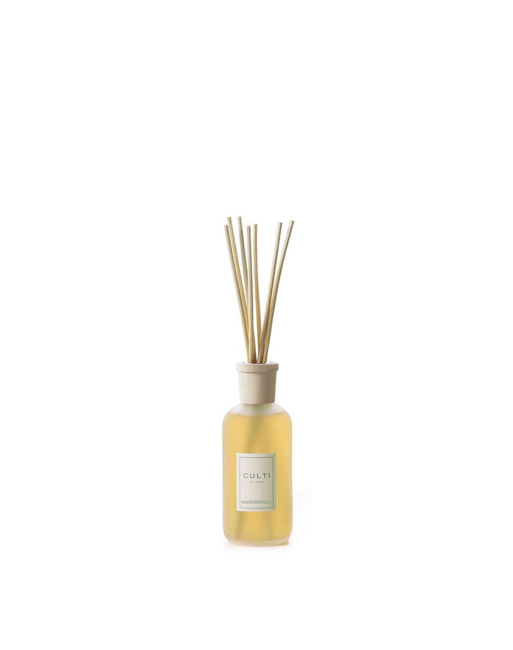 CULTI MAREMINERALE glass bottle with ivory label complements modern decor