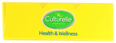 Close-up of vegetarian Culturelle probiotic capsules
