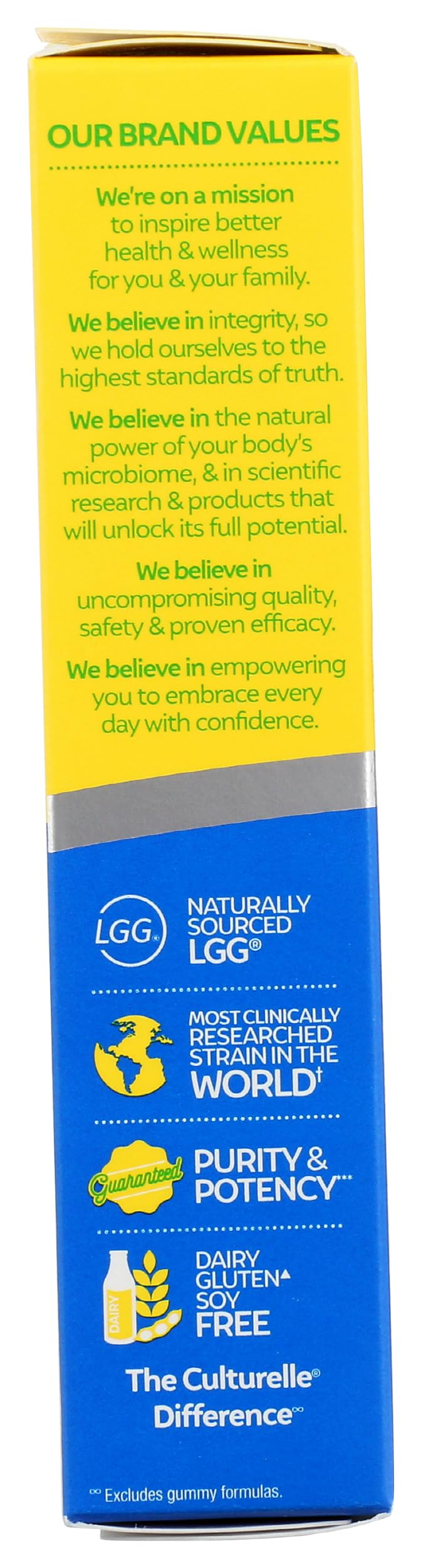 Culturelle packaging showing 30-count container
