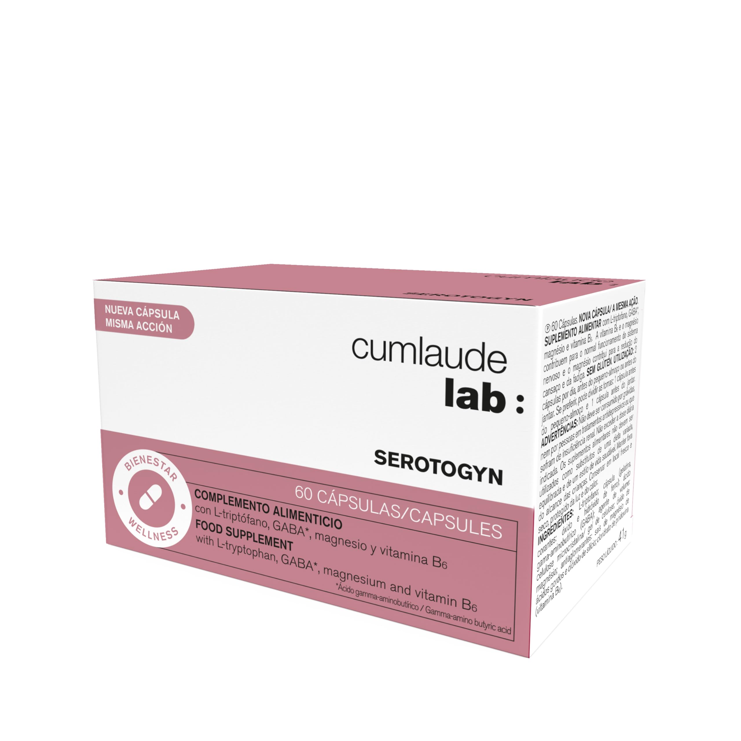 Serotogyn 60 capsules bottle label