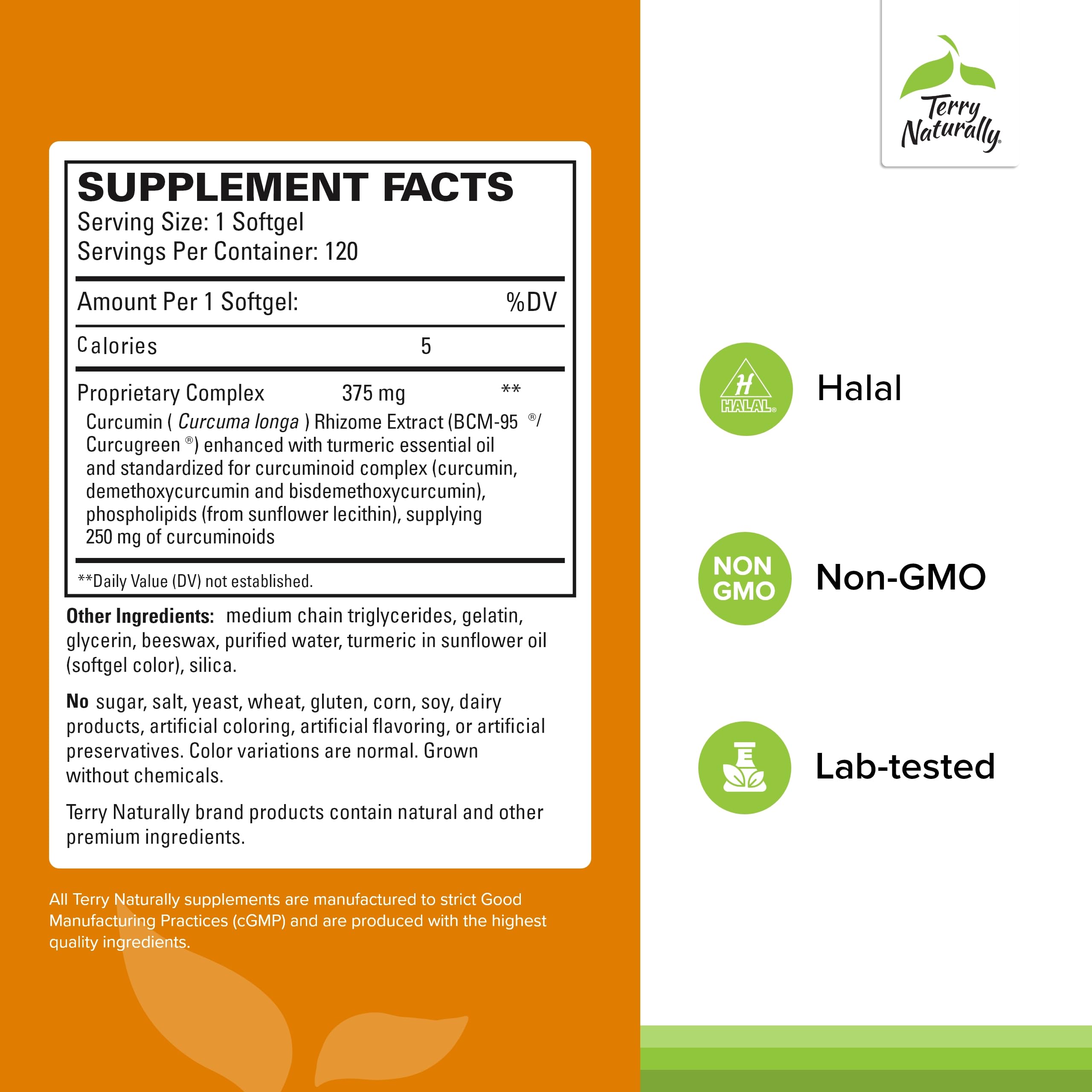 Close-up of CuraMed 375mg curcumin with turmeric essential oil for enhanced absorption