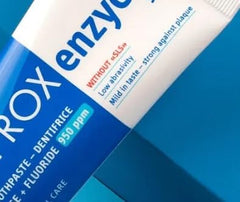 Curaprox Enzycal 950 ppm toothpaste tube back with label, 75 ml