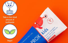 Curaprox Switzerland-made kid toothpaste packaging