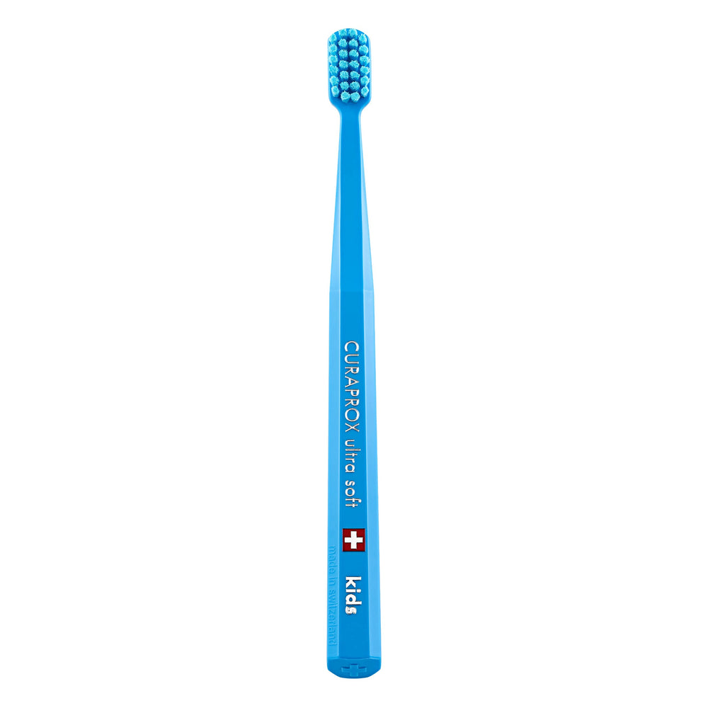 Front view of Curaprox Kids Toothbrush blister pack international