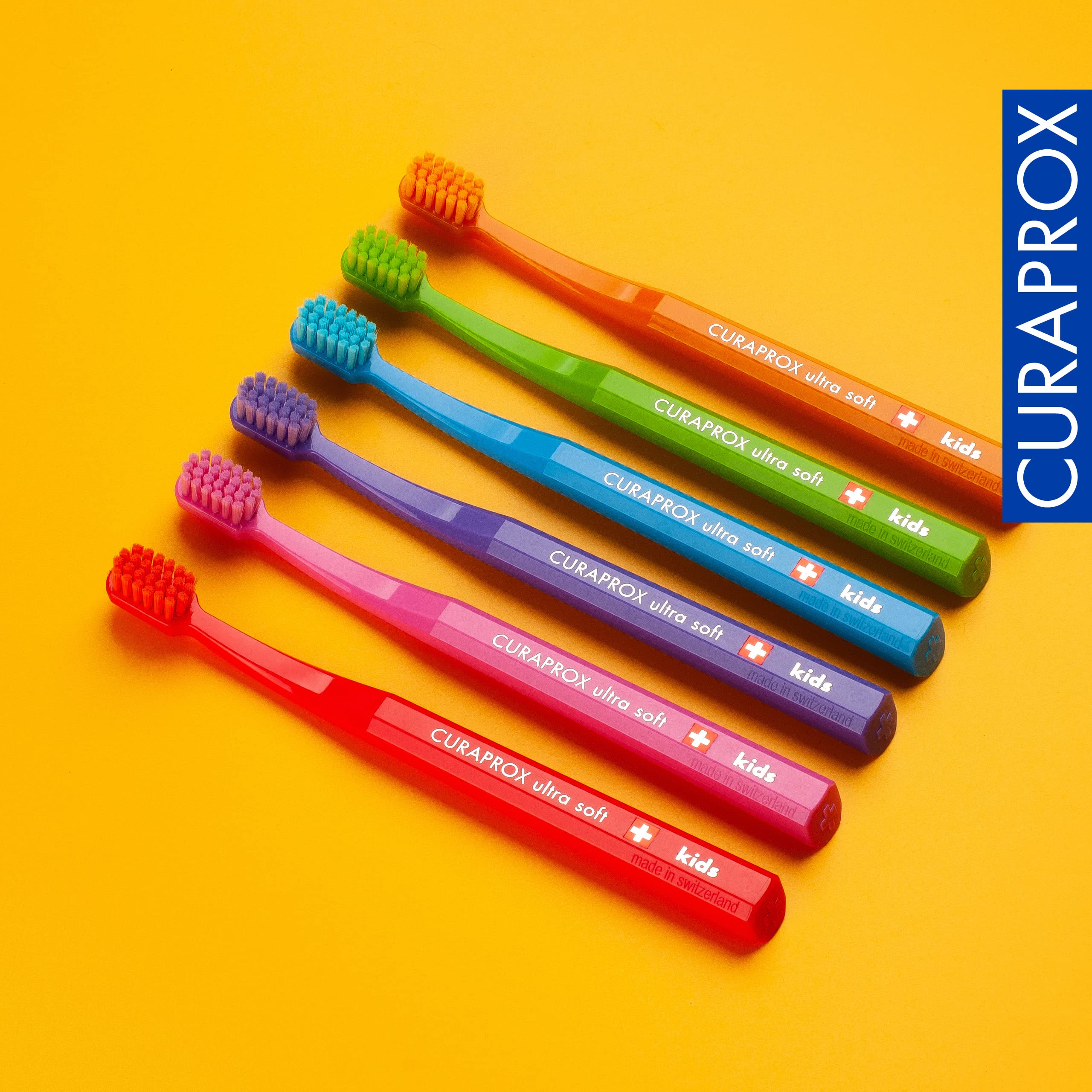 Child-friendly toothbrush design with soft bristles