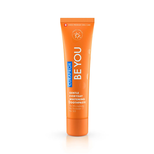 Curaprox Whitening Toothpaste 60ml bottle with Peach Apricot flavor