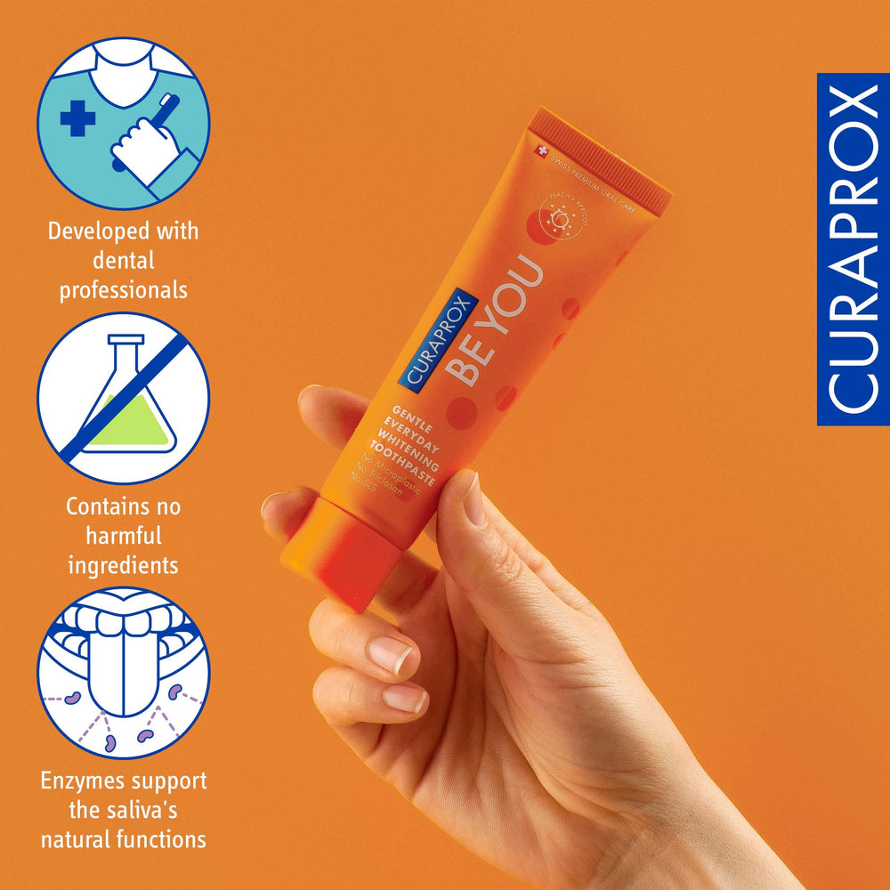 Fresh breath toothpaste in use
