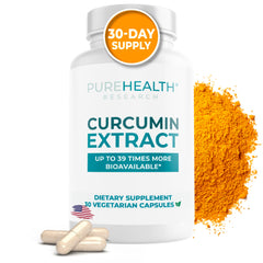 Front view of PureHealth Curcumin Extract bottle