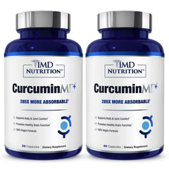 Front view of 1MD Nutrition CurcuminMD Plus 120-capsule bottle (2-pack)