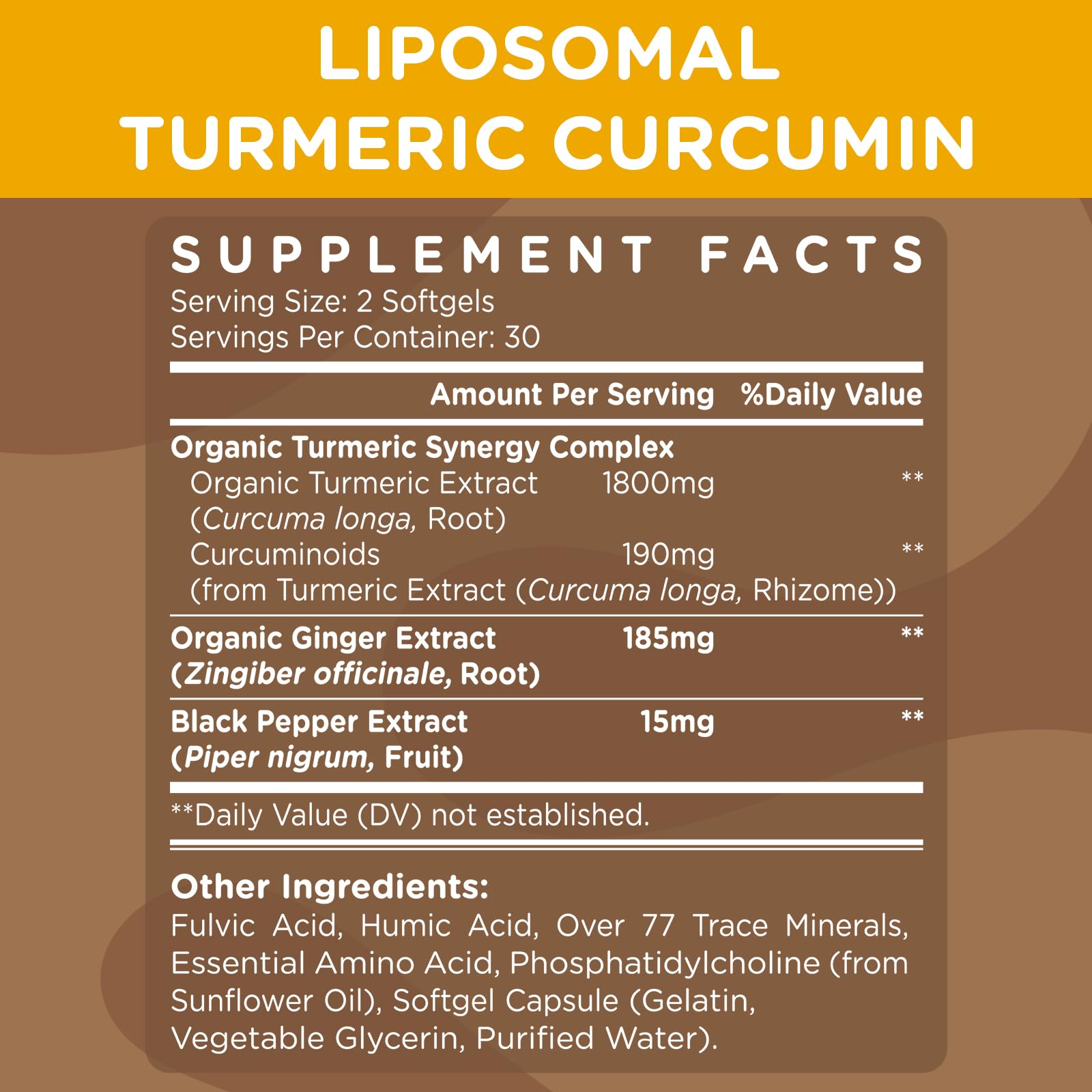 Curcuminoids 95% standardized, 2200 mg per serving