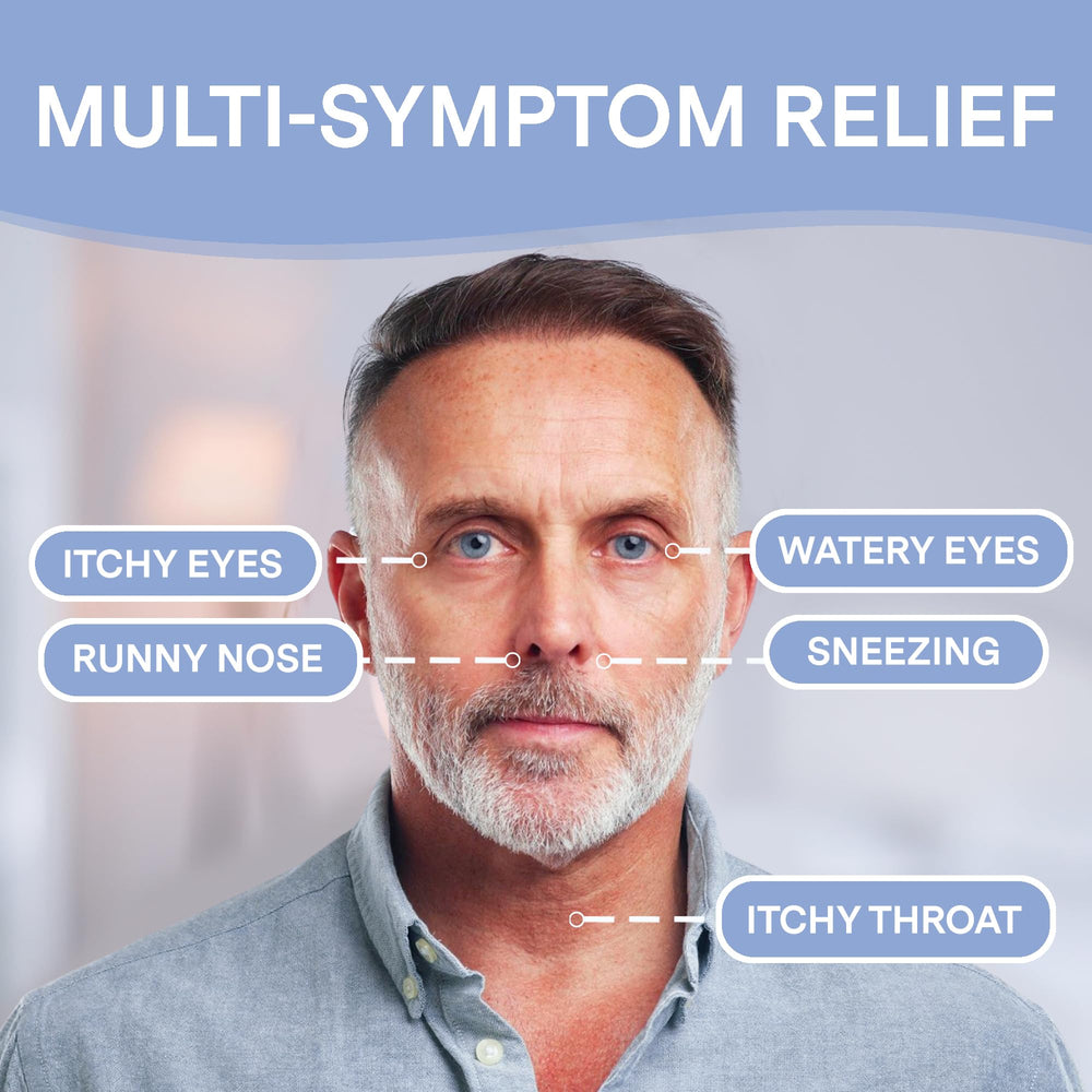 Close-up of Curist Loratadine 10mg tablets for reliable symptom support.