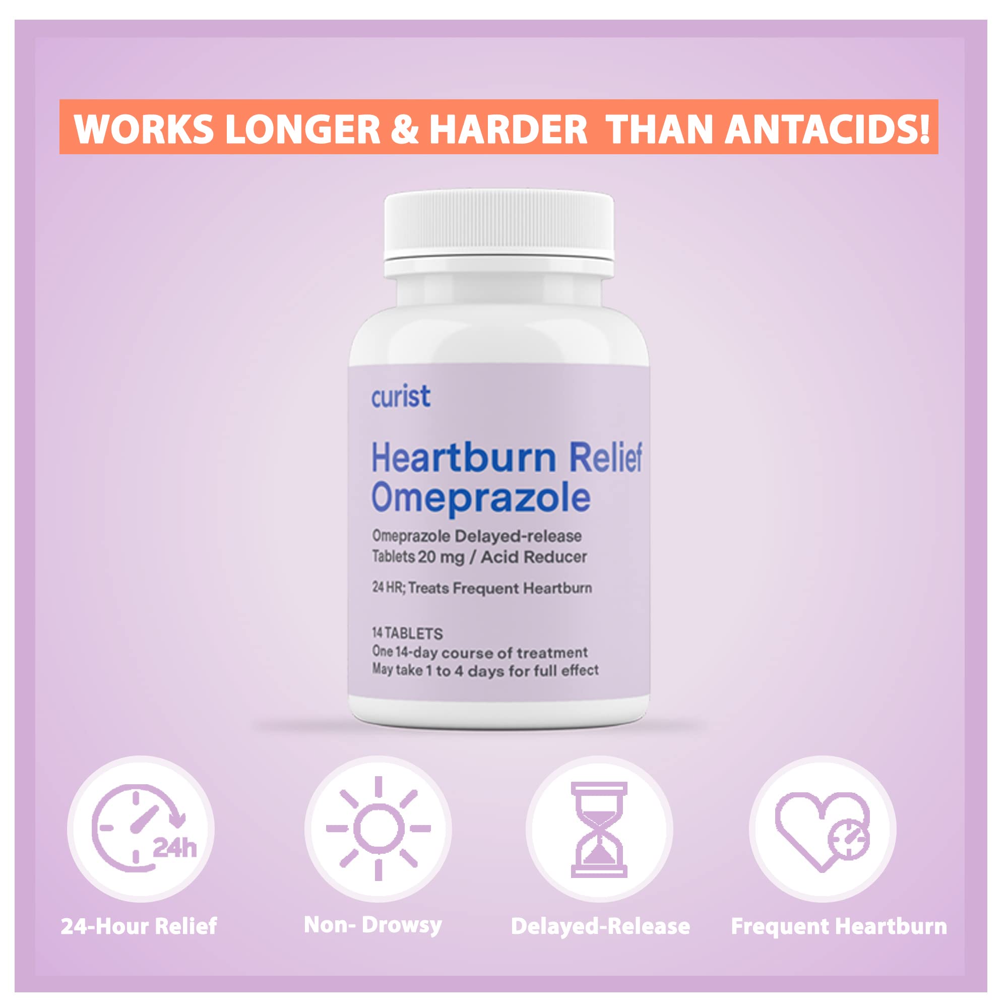 Curist Omeprazole 20mg delivers reliable acid suppression vs brand-name OTC