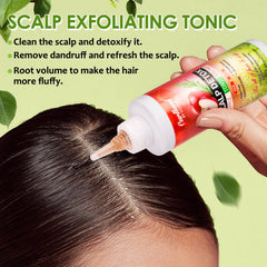 Curlland cepillo cabello silicona masaje suave para activar exfoliación.