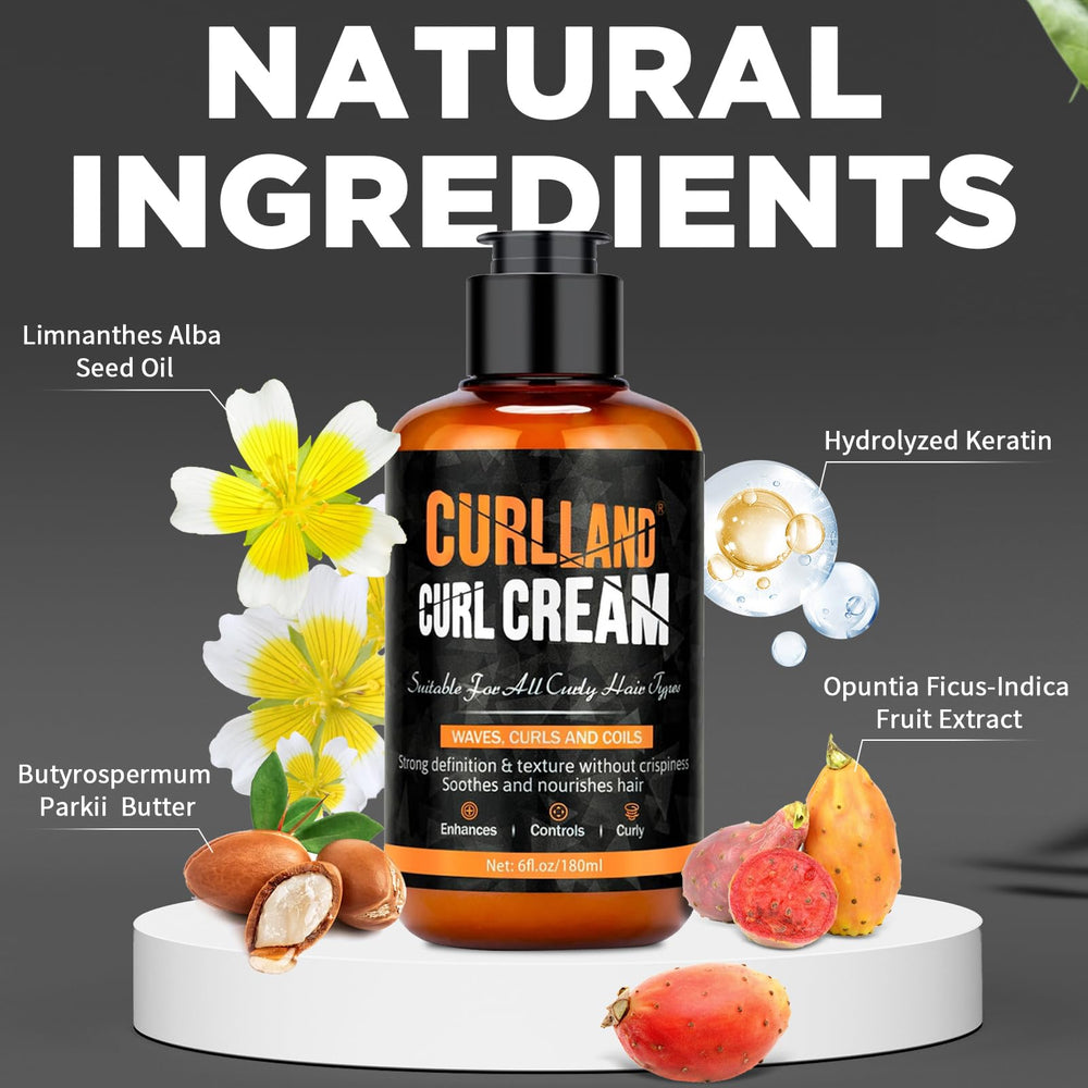 Curlland Curl Cream being applied for easy styling