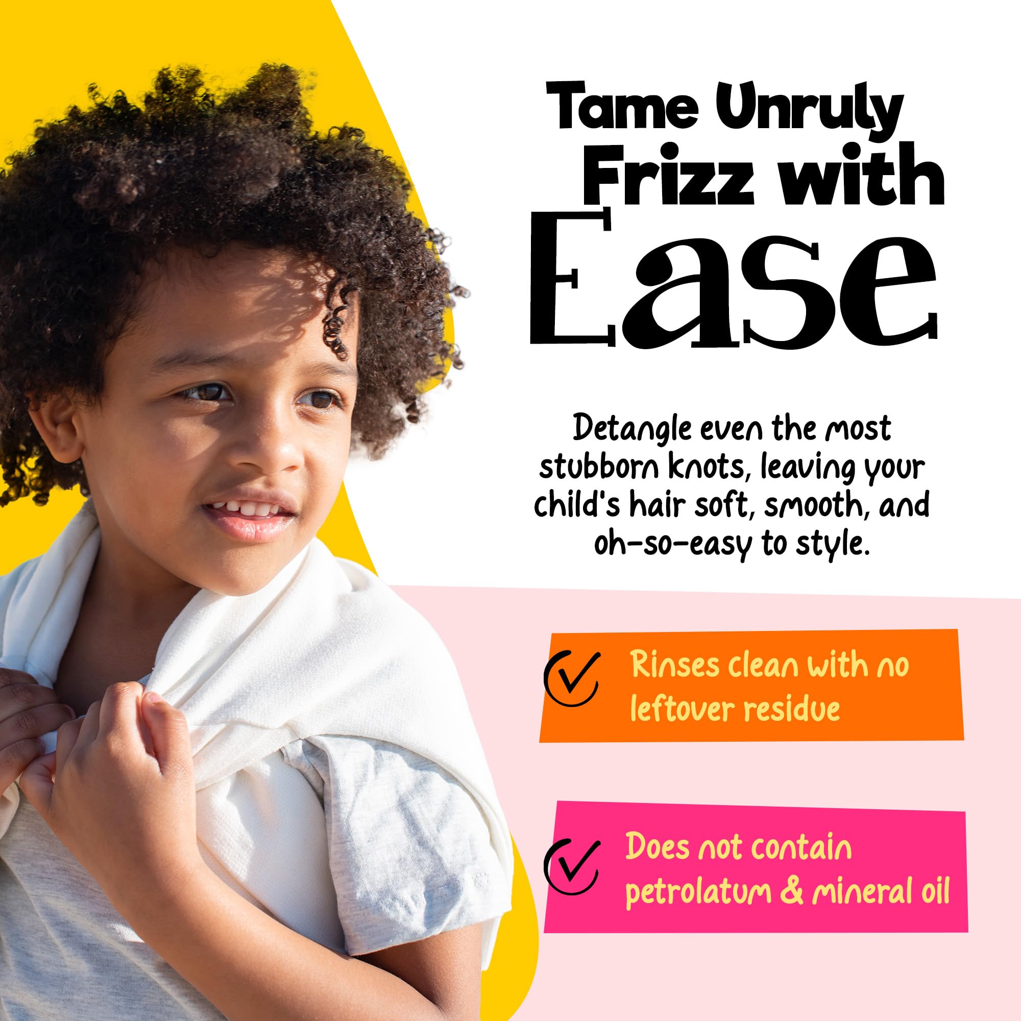CurlyKids Curly Spray Condish close-up texture to illustrate light hydration