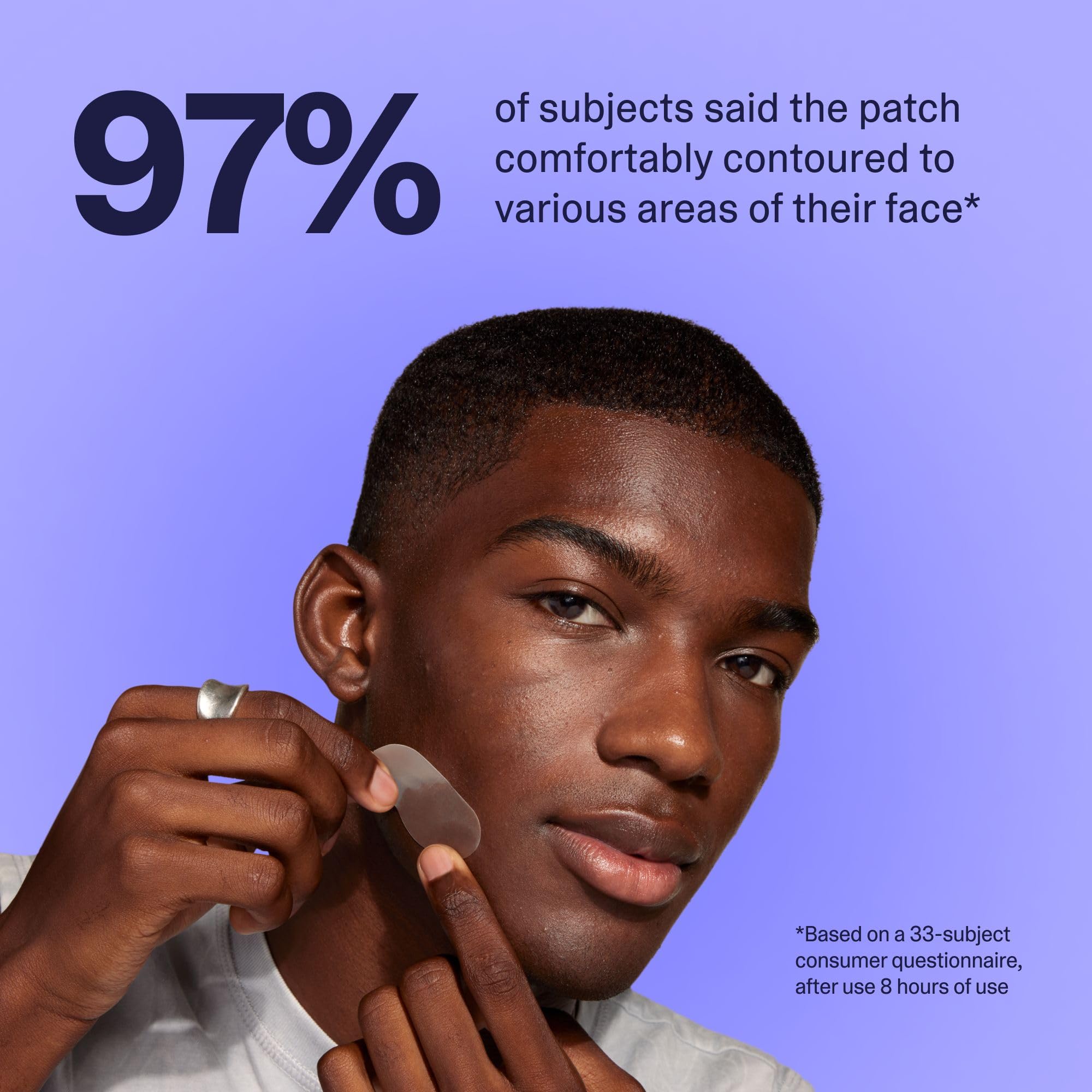 Curology Emergency Spot Patch Clusters worn discreetly for all-day protection