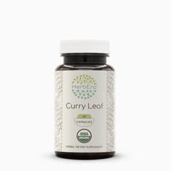 Curry Leaf USDA Organic Capsules bottle with label