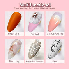 CurvLife Solid Nail Polish neon pastel set highlights creamy texture for smooth strokes.
