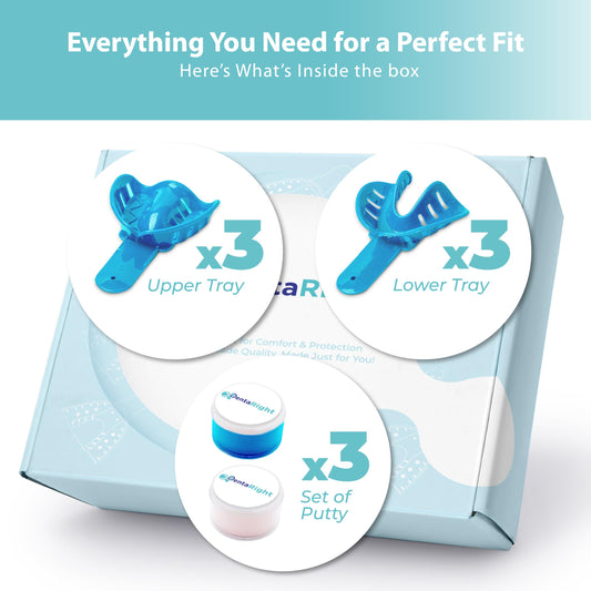 Molding kit used on lower teeth for custom mouth guard