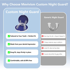 Close-up of a personalized night guard for grinding