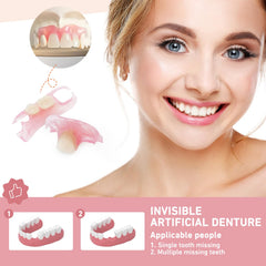 Custom partial denture for 5 missing teeth with storage case