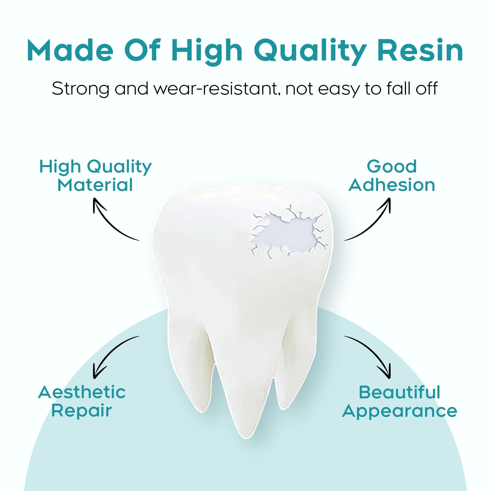 Customizable denture kit with moldable materials for a full or single denture.