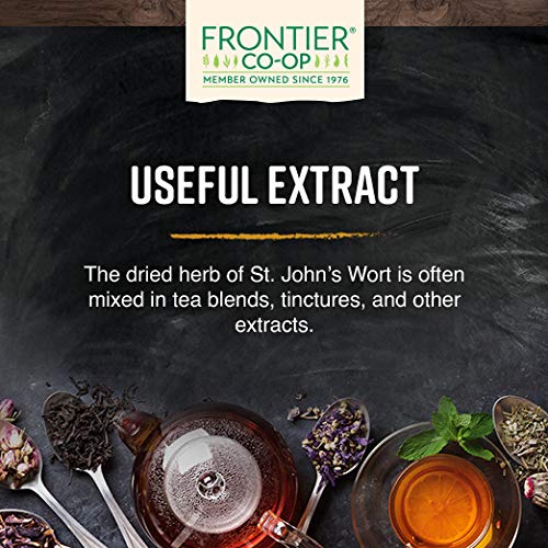 Cut and sifted Saint John's Wort herb close-up
