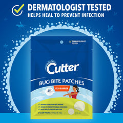 Cutter Bug Bite Patches form a protective barrier to prevent scratching