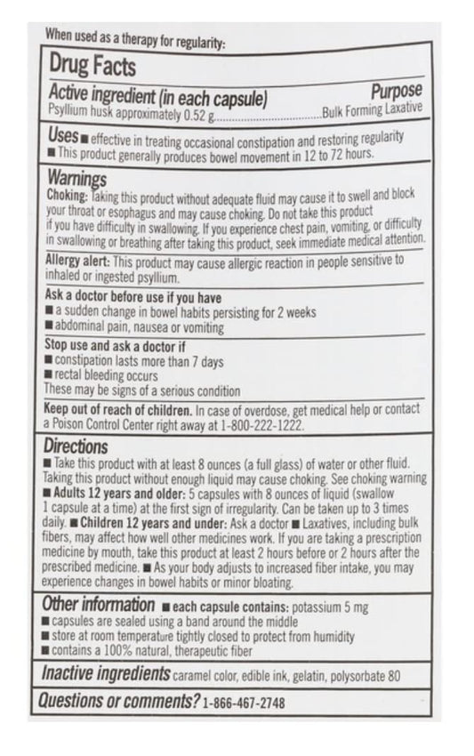 Close-up of CVS Health Natural Daily Fiber Capsules and bottle