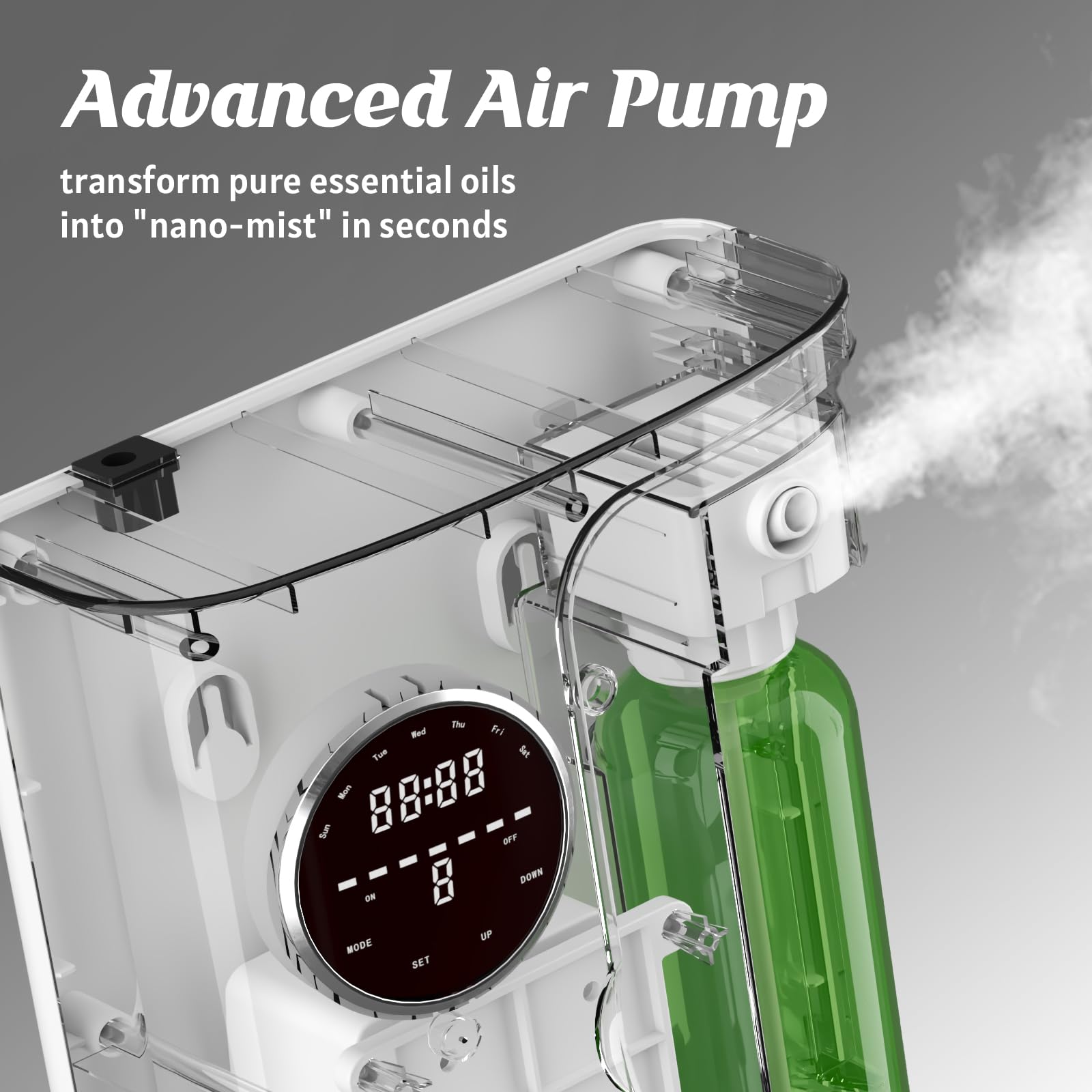 CVRAW waterless diffuser on tabletop provides convenient scent control for living spaces.