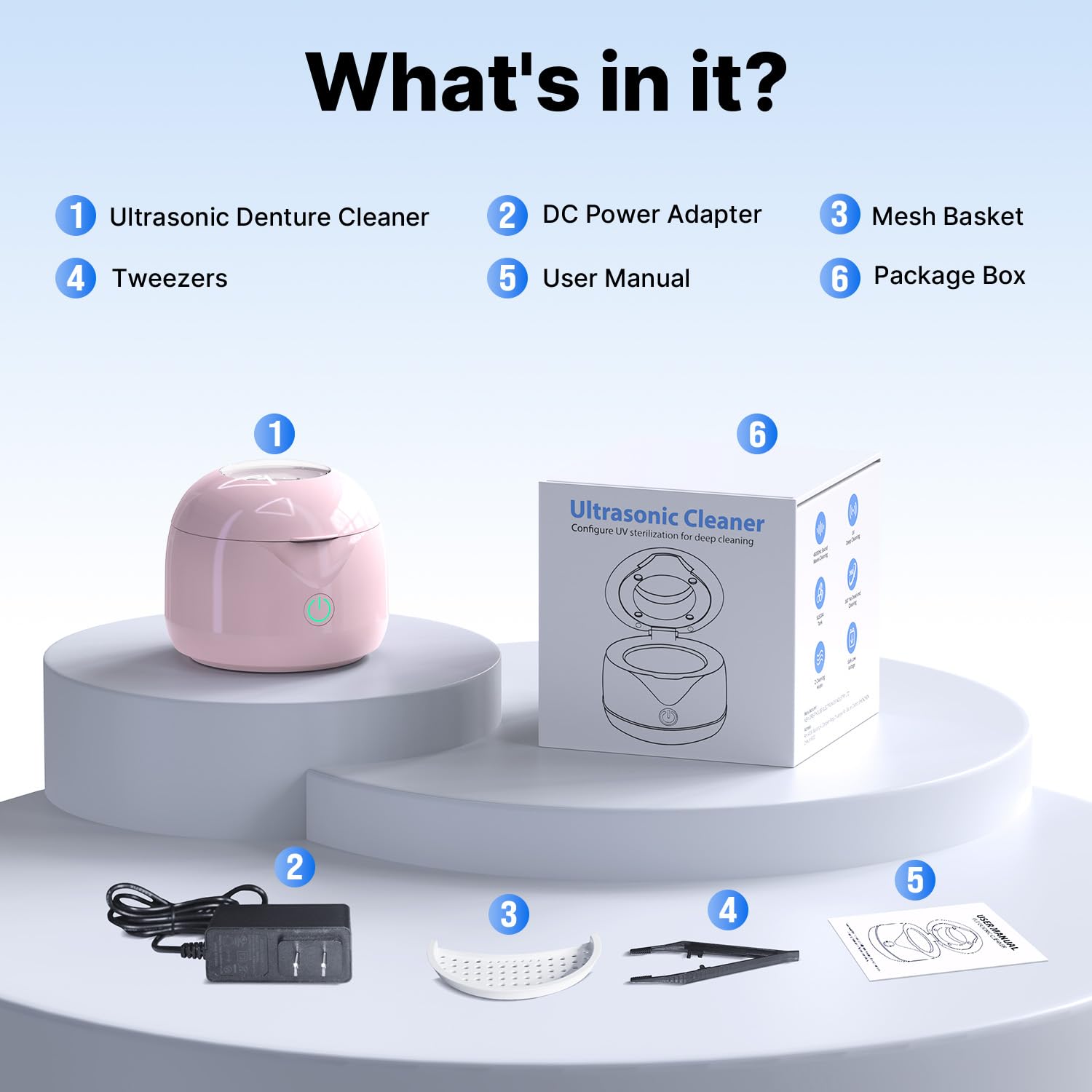 Gift-ready pink CXRUY cleaning device with packaging